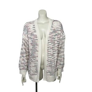 Maurices Cardigan Oversized XL Multicolor Long Sleeve Textured Open Front NEW